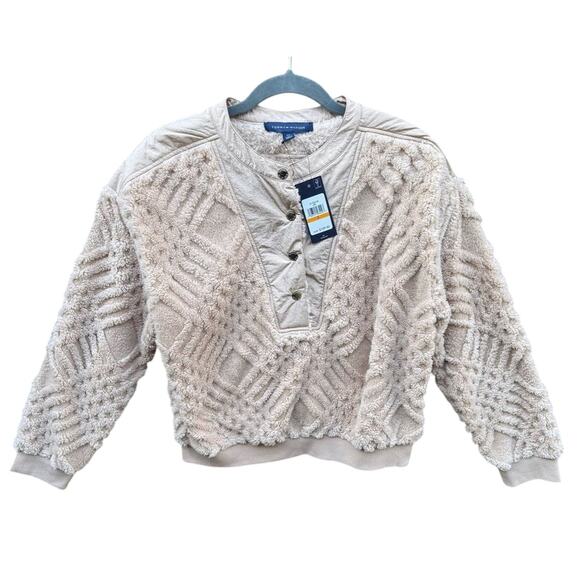 NWT New Tommy Hilfiger Womens Small Half Button Long Sleeve Pullover Jacket - Picture 1 of 5